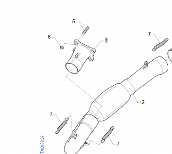Auspuffstutzen Zylinderkopf 530Fi MX/EN 15-, # F13285`