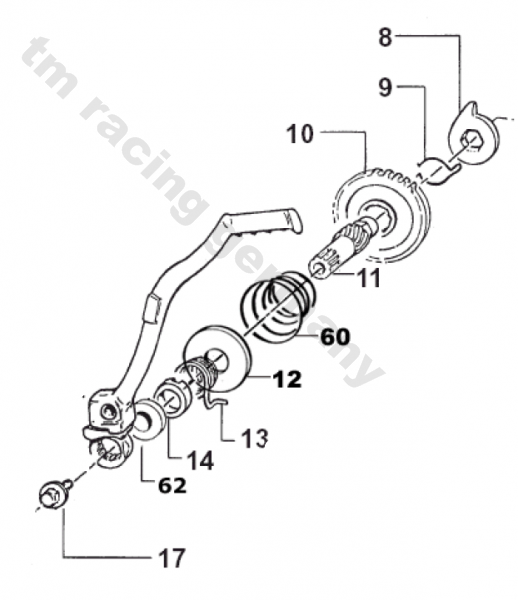 Druckfeder Kickstarterrad. # F16416`