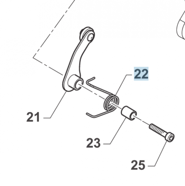 Feder Schaltwalzenarretierung. # F16447.3,