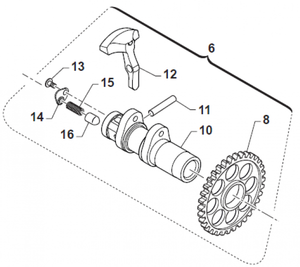 Feder Dekosystem Nockenwelle, # F16466