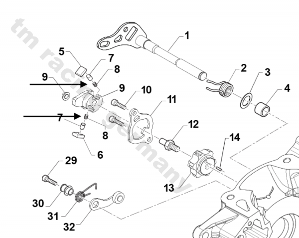 Feder für Schaltsegment. # F16469`