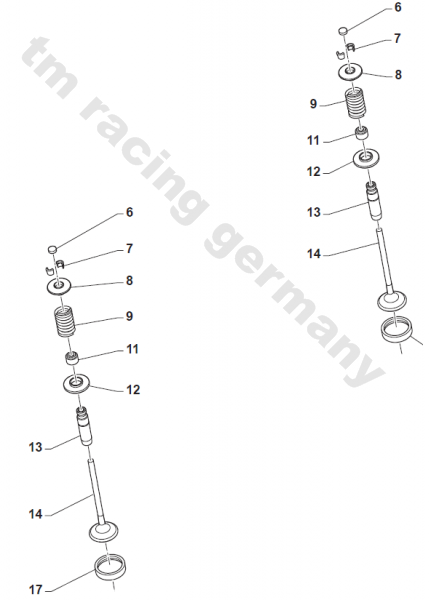 Doppelfeder Auslass. # F16473`