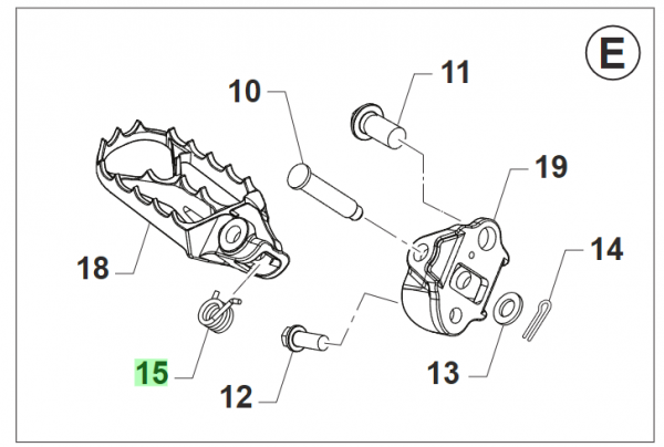 Feder Fussraster MY2022. # F16481`