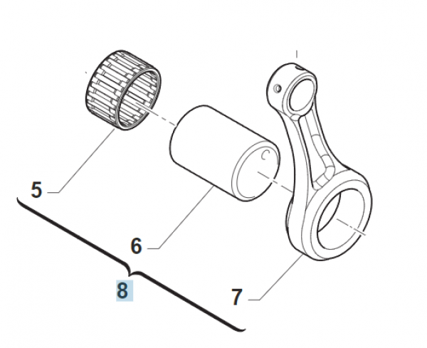 Pleuelkit 250Fi MX/E M.13/-, # F18055`