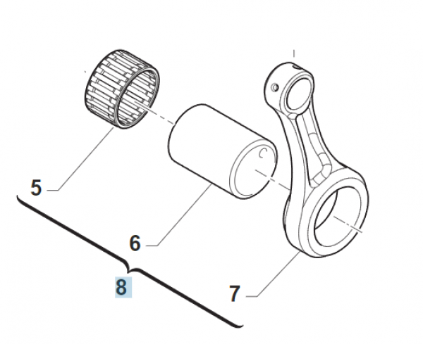 Pleuelkit 250Fi MX/E M.13/-, # F18055;