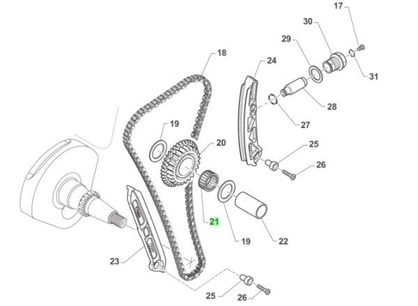 Nadellager K18x22x17. # F19526.