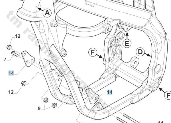 Motorhalterung vorne MOT.4T 08 T.AL, # F26437