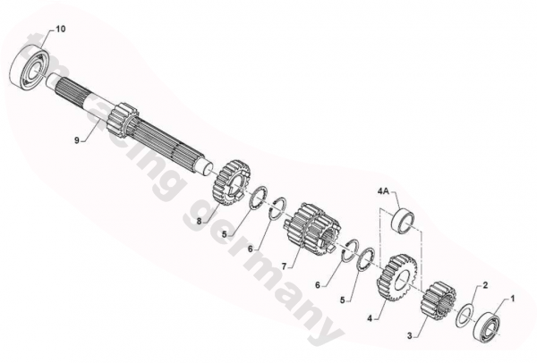 Distanzbuchse Getriebe 250Fi , # F26491