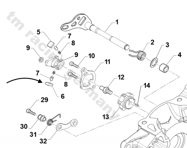 Schaltsegment DX unten, 250/300 ab 2019, # F26588