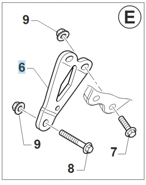 Zylinderkopf-Rahmen Befestigungshalter 450 SMX KIT SX, # F26721.