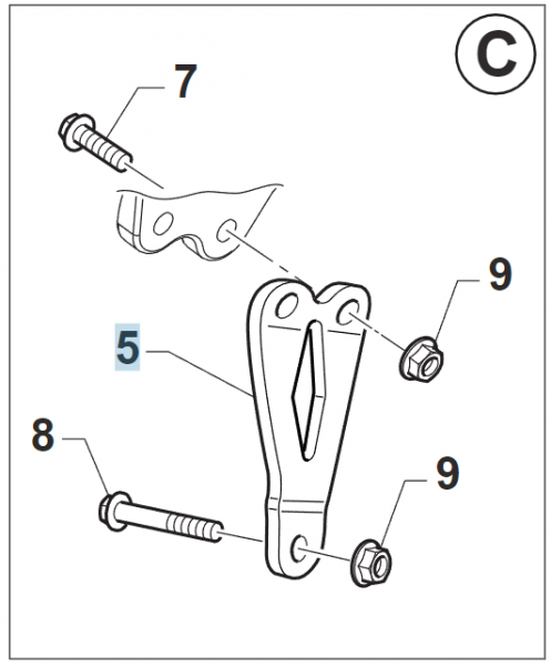Motorhalterung an Zylinderkopf 450SMX Kit rechts, # F26722`