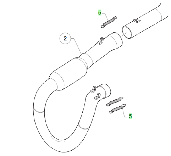 Feder Auspuff, #F27476