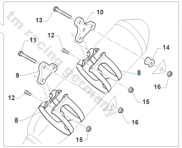 Halteband Schalldaempfer HGS M13 , # F27555`