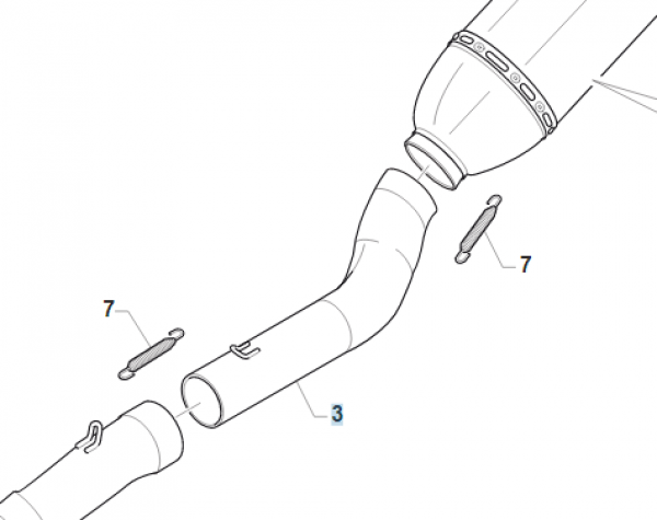 Zwischenrohr Auspuff 4T, # F27558.