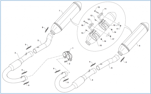 Befestigungsband Schalldämpfer HGS MX17RC. # F27612`