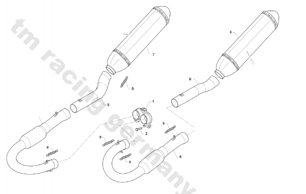 Auspuffflansch 450 Fi Twinpipe, # F27619.