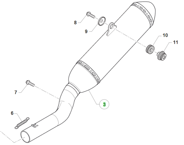 Schalldämpfer 450/530 MX/EN/SMR MY22-. # F27654`