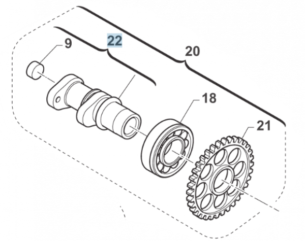 Nockenwelle Einlass 43 N2, # F28579`