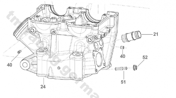 Wasseranschluß Zylinderkopf 250 F und Fi , # F28671;