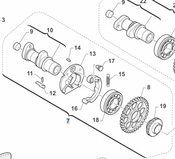 Nockenwelle Auslaß S4 CPL SMX, # F28683`