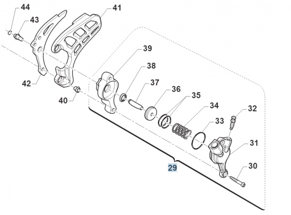 Kupplungsnehmer 4T 250/300 CPL, # F30005`
