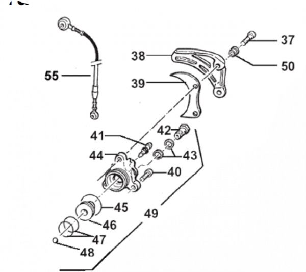 Gehäuse Kupplungsnehmer 4T mod.04 bis 2008, # F30789`