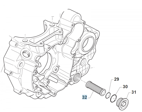 Ölfiltereinsatz Getriebe TM Racing. # F32511`