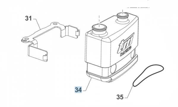 Auffangbehälter Öl, Entlüftung, 450 SMX RC, # F32587´