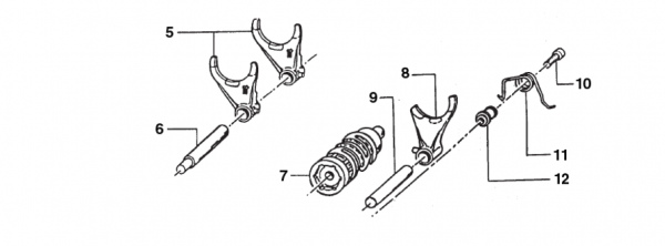 Schaltgabel, fork countershaft chromed. # F33314`
