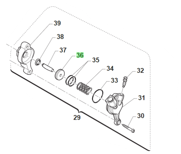Kolben Kupplungsnehmer 250N D.26. # F35522`
