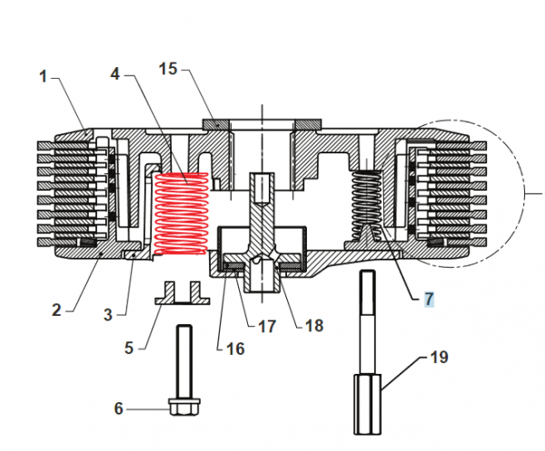 Feder Kupplung  A.S.ADLER (RC), # F35537;