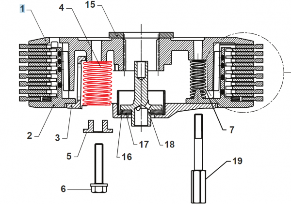 Kupplungsnabe Adler Antihopping, # F35553;