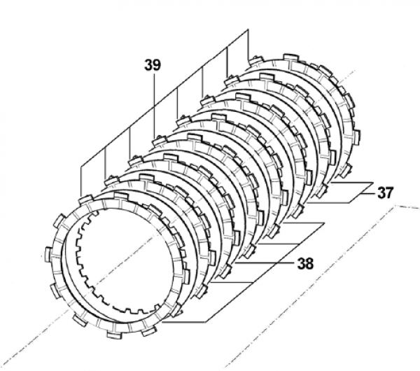 Stahlscheibe Kupplung 1.8mm, 250Fi/300Fi. # F35596`