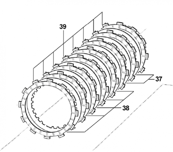 Stahlscheibe Kupplung 1.8mm, 250Fi/300Fi, # F35596`