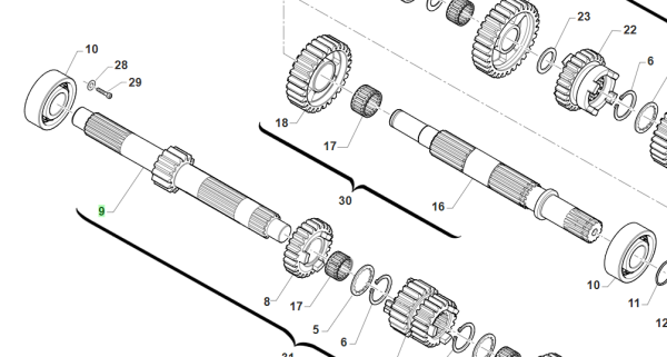Getriebewelle Sekundär MX/E 300Fi 4T. # F40899.1`