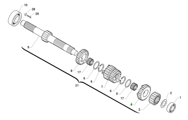 Zahnrad 6a A.P. Z22 300 4T. # F40105`