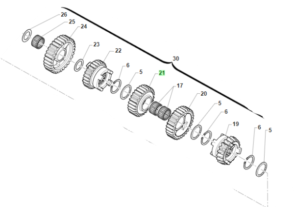 Zahnrad  4a A.S. Z24 300 4T. # F40109`