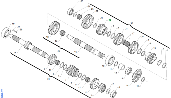 Zahnrad 5a A.S. Z21 300 4T,  # F40110´