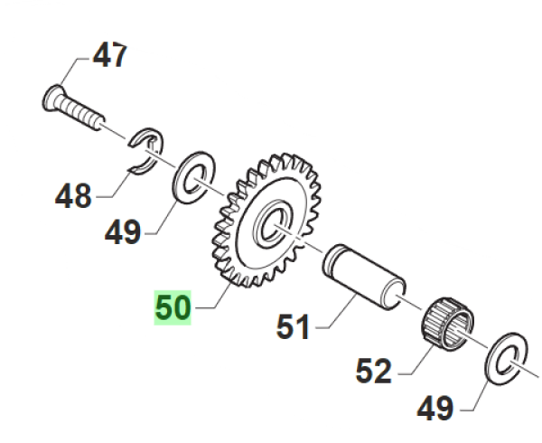 Zwischenrad Ölpumpe 2504T. # F40909`