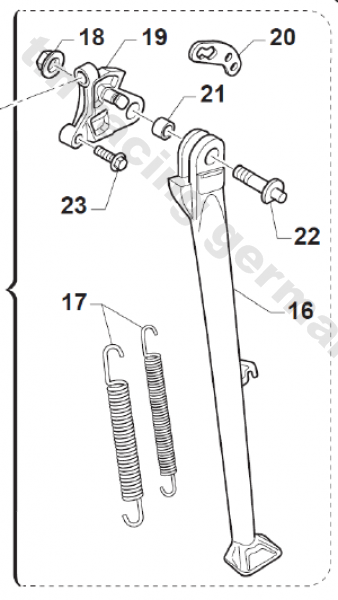 Schraube für Seitenständer ab mod 2008, # F49819.