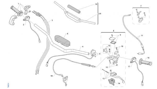 Killschalter TM Racing 2T/4T modellreihe Fi, # F68189.