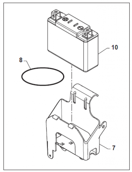 Batteriehalter 250/300 2T ab mod 2019 , # F68297`
