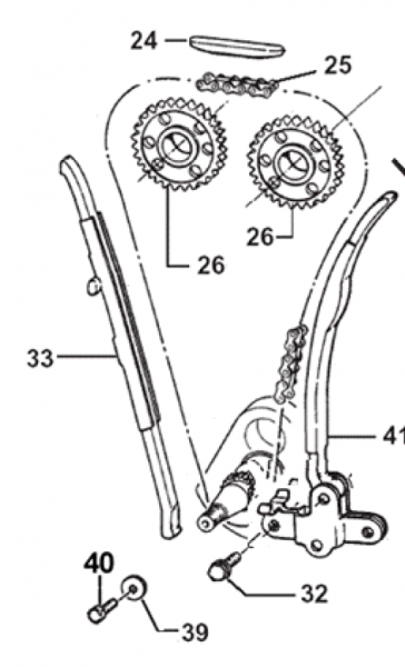 Steuerkettenleitschiene 530cc, vorne, # F70338.530`