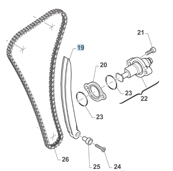 Steuerkettenleitschiene SMK, spannerseitig ,# F70380;