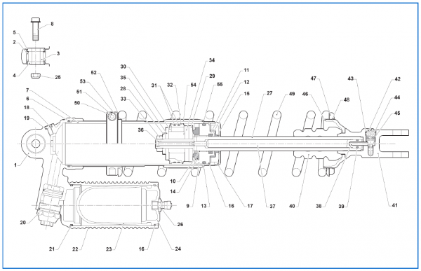 Dämpferrohr für Factory Stoßdämpfer, 56mm, # F72377