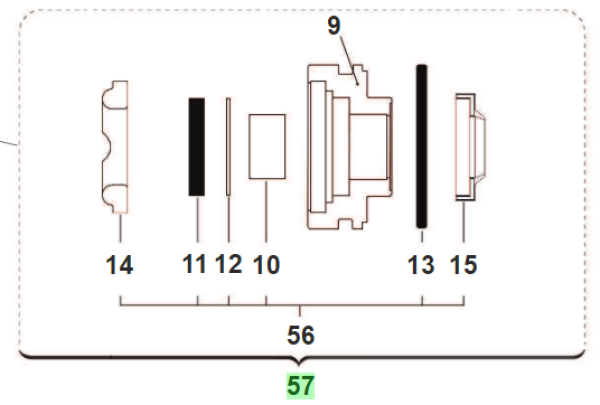 Dichtkopf X-Ring Stoßdämpfer TM Racing, # F72424, bitte 72422 bestellen