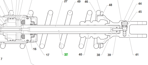 Druckstange Zugstufenversteller TM +8mm. # F72457`