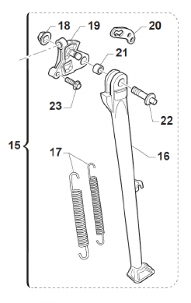 Seitenständer Enduro kpl. 2008 - 2021. # F73451`