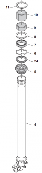 Kayaba Gleitbuchse 48/15 für Alurohr,  TM Racing Standard