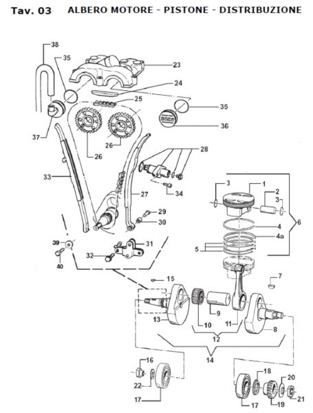 Kugellager Kurbelwelle 4T , # F03357´